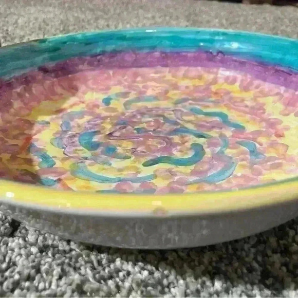 Grazia Deruta Pottery Ceramic Plate Hand Painted Italy-Multi-colors 10” - Picture 6 of 9